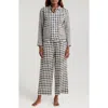 Desmond & Dempsey Long Sleeve Linen Pajamas In Multi