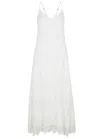 Desmond & Dempsey Paisley Broderie-anglaise Jersey Nightdress In White