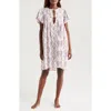 Desmond & Dempsey Pleated Flutter Sleeve Cotton Nightgown