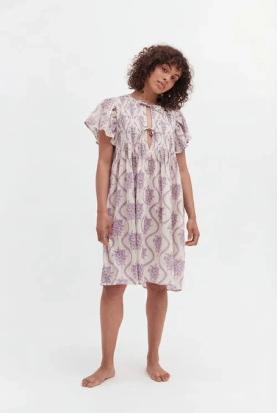 Desmond & Dempsey Pleated Nightie In Multi