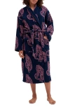 Desmond & Dempsey Print Terry Cloth Robe