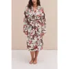 Desmond & Dempsey Quilted Robe In Multi