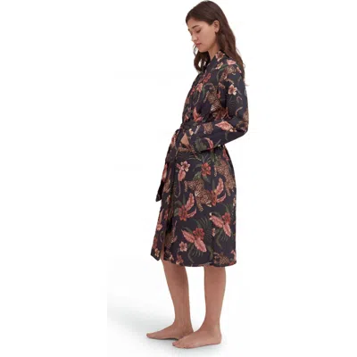 Desmond & Dempsey Quilted Robe In Multi