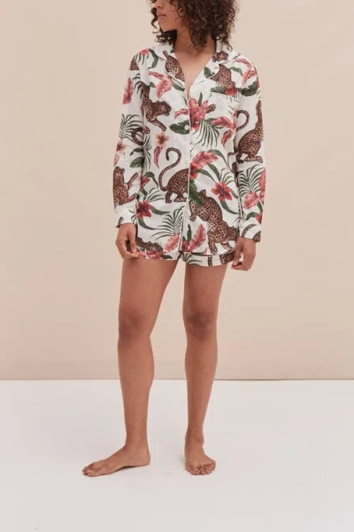 Desmond & Dempsey Signature Pajama Set In Multi