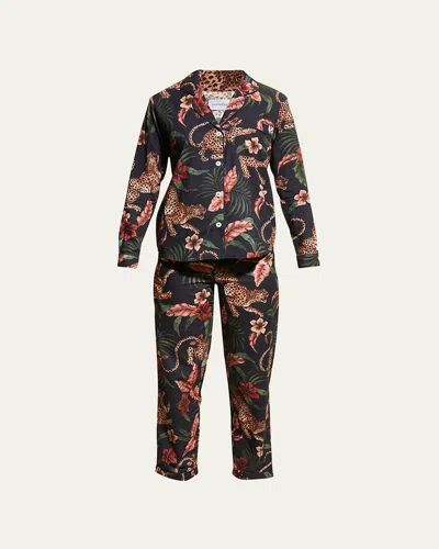 DESMOND & DEMPSEY SOLEIA COTTON LONG PAJAMA SET,PROD155080004