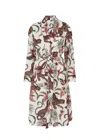 Desmond & Dempsey Soleia Print Quilted Robe In Multicoloured