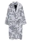 Desmond & Dempsey The Jag Cream Towel Robe In White