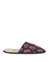 Desmond & Dempsey Woman House Slipper Navy Size 6 Cotton In Navy Blue