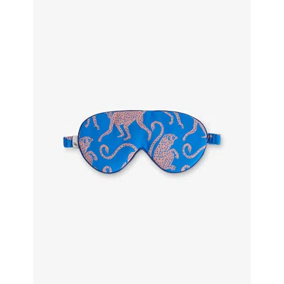Desmond And Dempsey Womens  Tiger-print Cotton Eye Mask In Chango