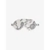 Desmond And Dempsey Womens Tiger-print Cotton Eye Mask Jag Cream
