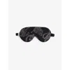 Desmond And Dempsey Womens Tiger-print Cotton Eye Mask Jag Navy