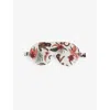 Desmond And Dempsey Womens Tiger-print Cotton Eye Mask Soleia Cream