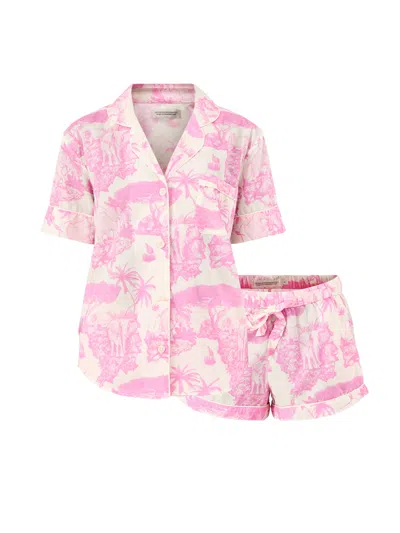 Desmond & Dempsey Womens Loxodonta Short Set In Pink