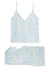 Desmond & Dempsey Alma Fig Printed Cotton Pyjama Set