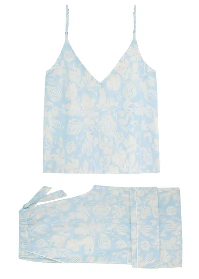 Desmond & Dempsey Alma Fig Printed Cotton Pyjama Set