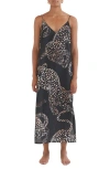 Desmond & Dempsey Jag Slip Nightgown In Jag Navy
