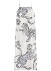 Desmond & Dempsey The Jag Printed Cotton Nightdress In Cream
