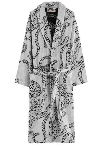 DESMOND & DEMPSEY DESMOND & DEMPSEY JAG PRINTED TERRY-COTTON ROBE
