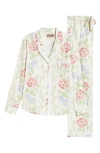 Desmond & Dempsey Jag Long Pajama Set In Dorothea Cream
