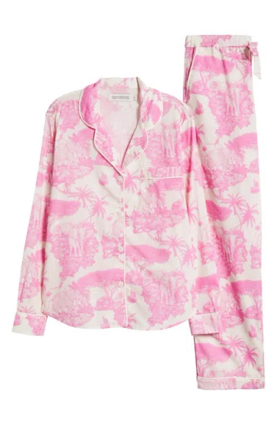 DESMOND & DEMPSEY DESMOND & DEMPSEY LONG SLEEVE COTTON PAJAMAS