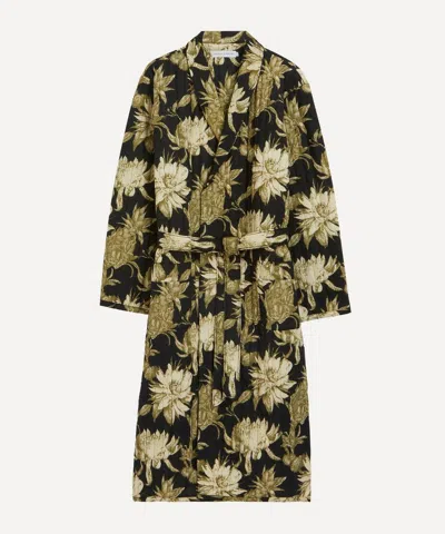 Desmond & Dempsey Mens Quilted Night Bloom Dressing Gown