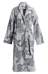 Desmond & Dempsey Printed Towel Robe In Cream