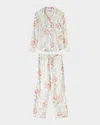 Desmond & Dempsey Jag Long Pajama Set In Dorothea Cream