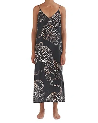Desmond & Dempsey Jag Slip Nightgown In Jag Navy
