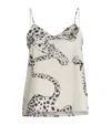 Desmond & Dempsey Jaguar Print Camisole In Beige