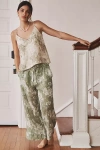 Desmond & Dempsey Floral Leopard-print Cami & Pants Pajama Set In Multicolor