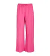 Desmond & Dempsey Linen Pyjama Trousers In Cerise