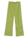 Shop Desmond & Dempsey Poplin Trousers In Green