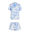 Desmond & Dempsey Short Pyjama Set In Blue