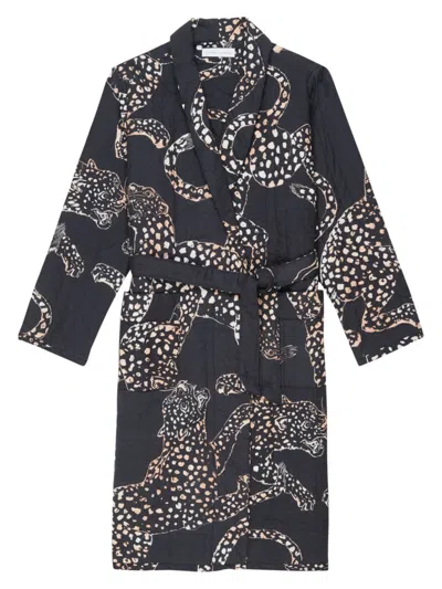 Desmond & Dempsey Women's Jaguar Cotton Quilted Robe In Multi