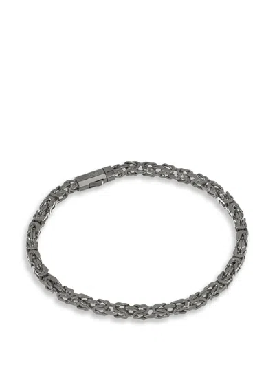 Desmos Bizantina Woven-chain Bracelet In Gray