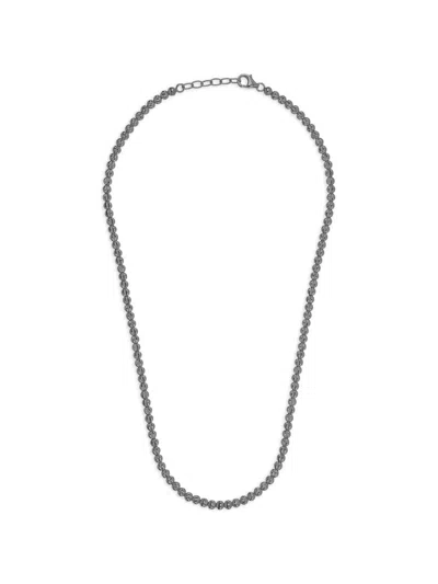 Desmos Crystal Faceted Necklace In Silver