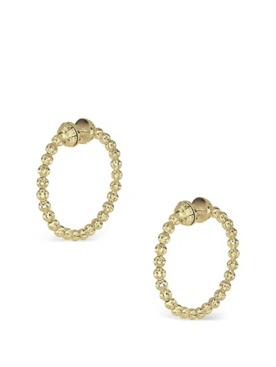 Desmos Crystal 珠饰圈形耳环 In Gold