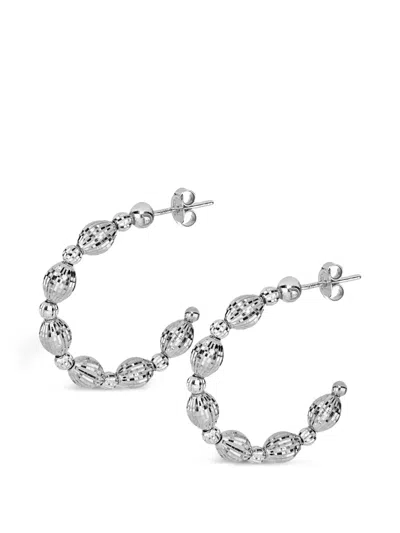 Desmos Crystal 圈形耳环 In Silver