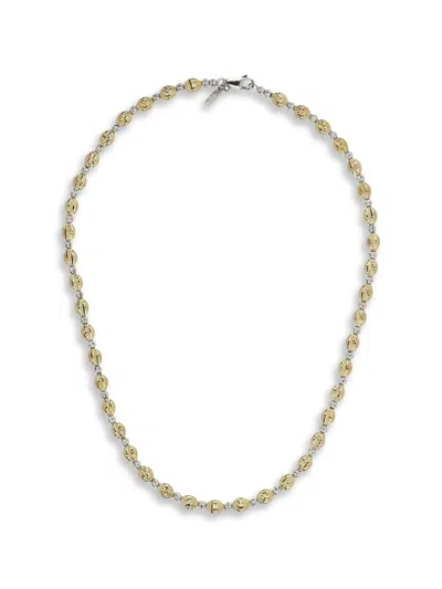 Desmos Crystal Two-element Beaded Necklace In Gold