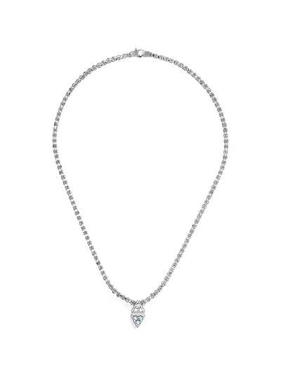 Desmos Infinity Triangle-motif Necklace In Metallic