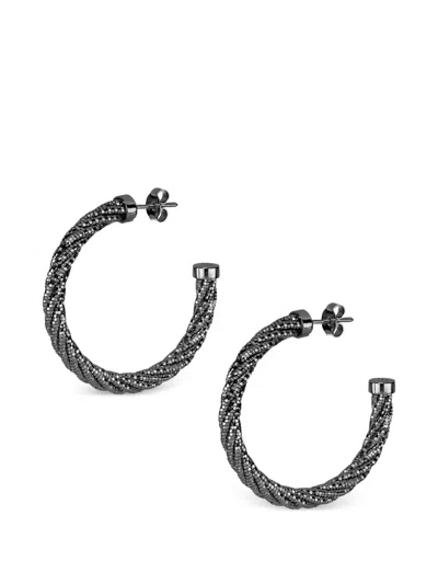 Desmos Spring Twist 圈形耳环 In Gray