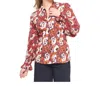 Desoto Floral Blouse In Red Floral In Multi