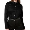 Desoto Pia Basic Blouse In Black In Black