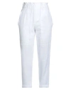 Despiral Woman Pants White Size 10 Linen