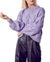 Dessin Studio Wide Candy Cable-knit Sweater In Violet In Purple