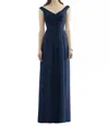 Dessy Cap Sleeve Wedding Dress In Midnight
