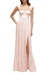 Dessy Collection Bustier Maxi Dress In Blush