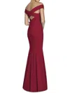 DESSY COLLECTION BY VIVIAN DIAMOND WOMENS OFF-THE-SHOULDER FORMAL EVENING DRESS