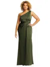 Dessy Collection One-shoulder Satin Gown