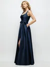Dessy Collection Scoop-neck Tank Bodice Maxi Dress With Full Skirt In Blue